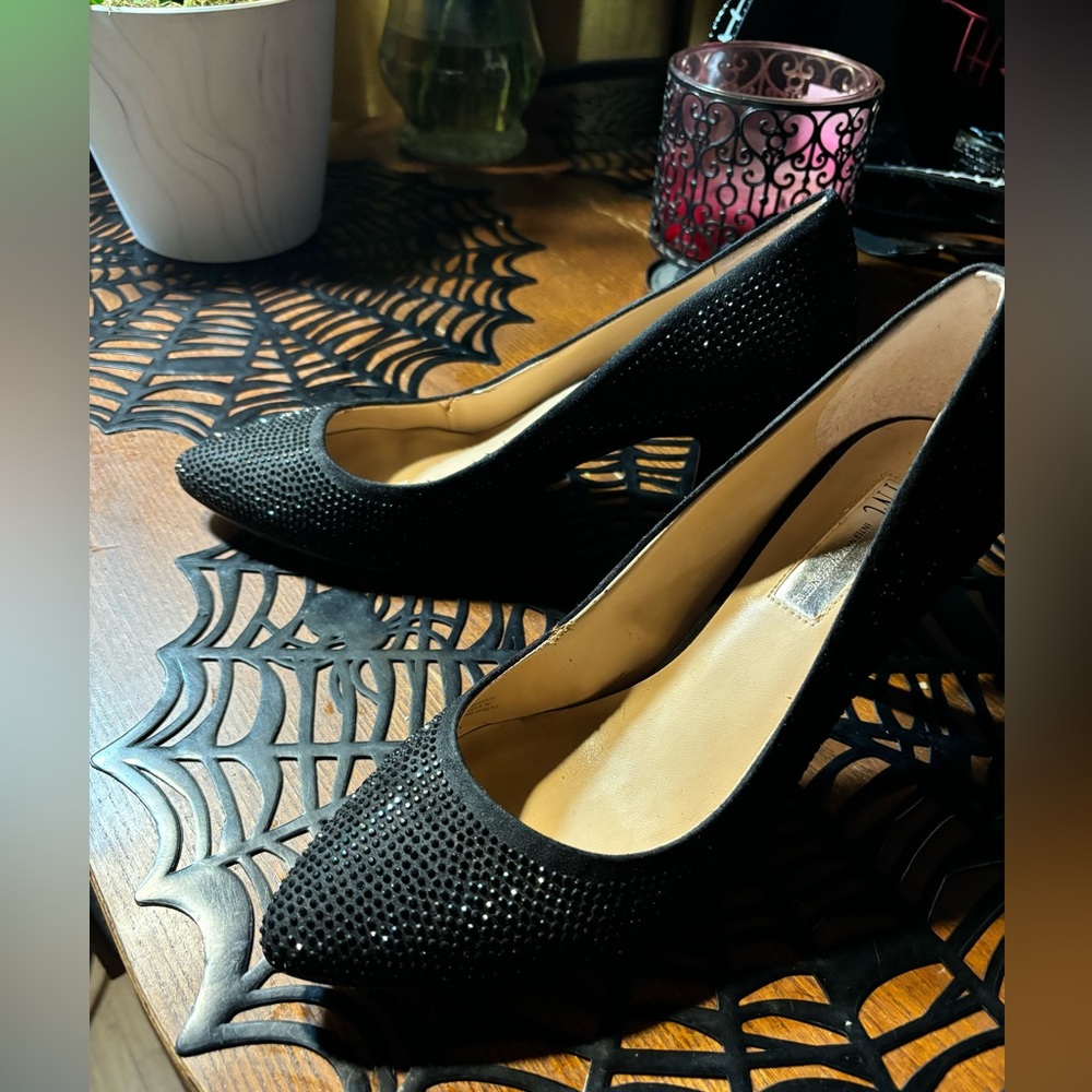 Inc International Concepts Sparkly Pointed Black … - image 2